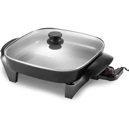 Elite Gourmet Ceramic Coated Electric Skillet - Flat Grills