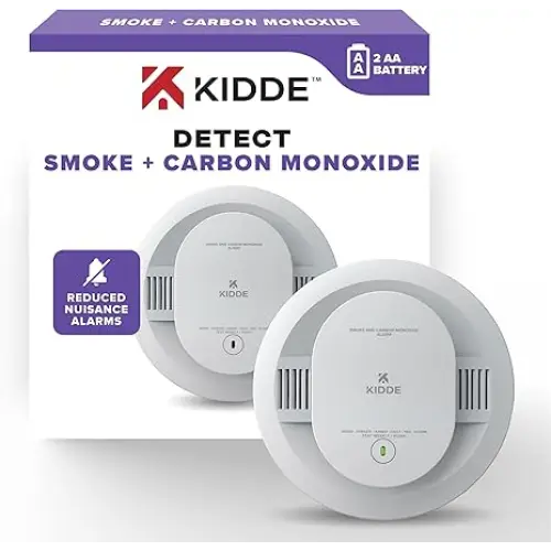 Kidde 30CUDR Smoke & Carbon Monoxide Detector AA Battery Powered LED Warning Light Indicators