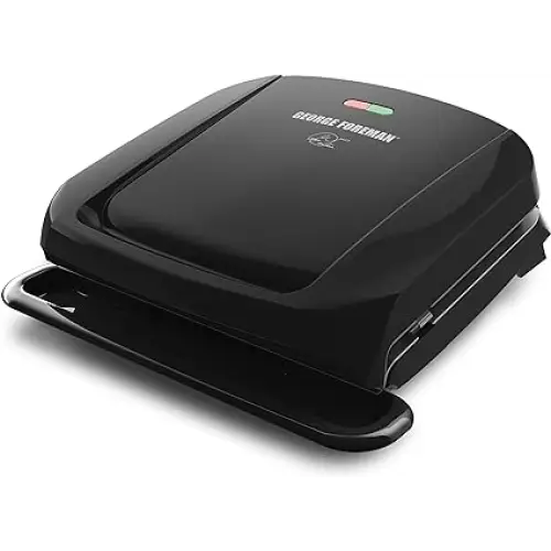 George Foreman 4-Serving Removable Plate Electric Grill and Panini Press - Contact Grills