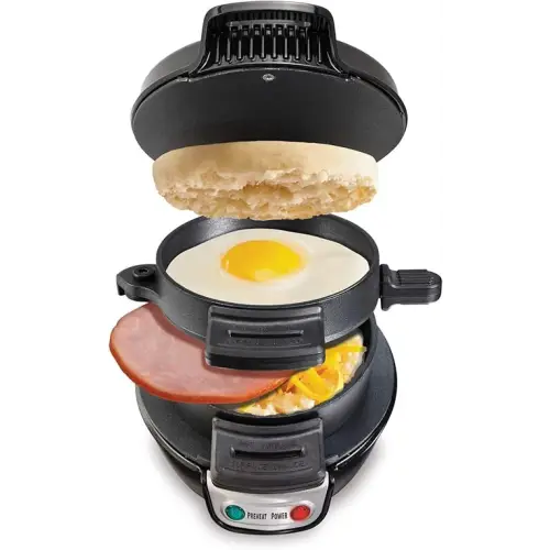 Hamilton Beach Breakfast Sandwich Maker with Egg Cooker Ring - Sandwich Makers