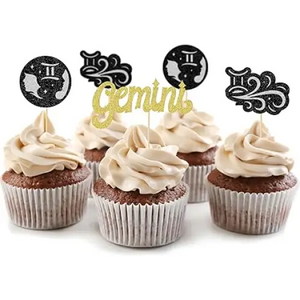 Gemini Season Cupcake Toppers