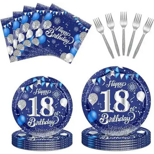18th Birthday Party Supplies Kit 24 Pieces