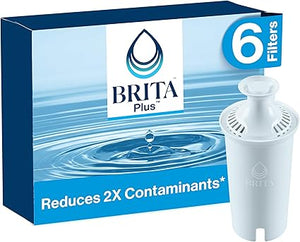 Brita Plus Water Filter Lasts Two Months or 40 Gallons, Includes 6 Filters