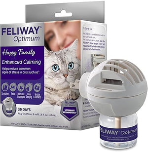 FELIWAY Optimum Cat, Enhanced Calming Pheromone Diffuser, 30 Day Starter Kit (48 mL)