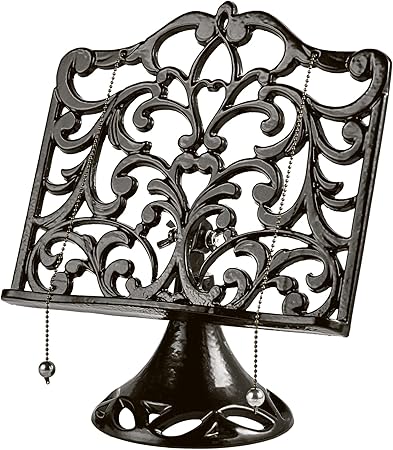 ‎Jogreful Vintage Cookbook Stand Cast Iron, Adjustable Decorative Metal Cookbook Recipe Holder