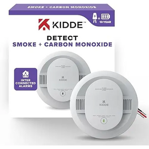Kidde 30CUA10 Hardwired Smoke & Carbon Monoxide Detector, 10-Year Battery Backup, Interconnectable