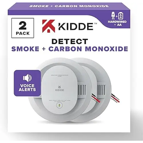 Kidde 900CUAR Hardwired Smoke & Carbon Monoxide Detector AA Battery Backup Voice Alerts Interconnectable