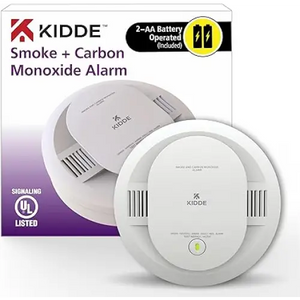 Kidde Smoke & Carbon Monoxide Detector, AA Battery Powered, LED Warning Light Indicators 900-CUDR