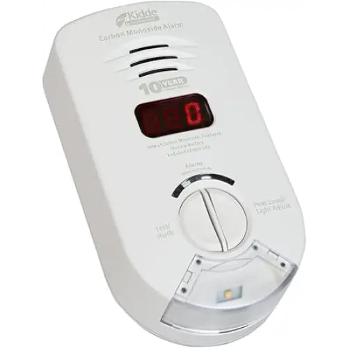 Kidde KN-COP-DP-10YH Carbon Monoxide Detector Plug In Wall with 10-Year Battery Backup Safety Light for Hearing