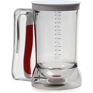 Norpro 1013 Batter Dispenser Clear/Red, 4 cup