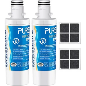 PUREPLUS ADQ747935 Replacement for LG LT1000P MDJ64844601 Kenmore Elite 9980 LT1000, LT1000PC, ADQ74793501 LMXS28626S, LMXS30796S Refrigerator Water and LT120F Air Filter, Model: RWF4700AC, 2Pack