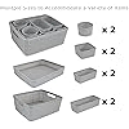 Simplify-10 Piece Organizing Set Multiple Size Bins - Storage