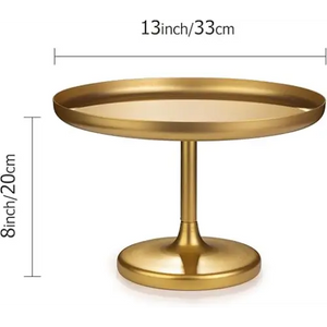 WOPARTY 12 inch Gold Cake Stand Round Cupcake Stands Metal Dessert Display Stands