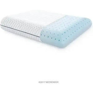 WEEKENDER Gel Memory Foam Pillow - Standard Size - 1-Pack - Medium Plush Feel - Neck & Shoulder Support