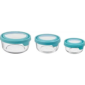 Anchor Hocking TrueSeal Round Glass Food Storage Containers with Airtight Lids