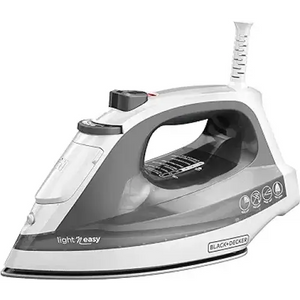 BLACK+DECKER Light N Easy Compact Steam Iron, Stainless Steel Soleplate, Spray Mist, Anti-Drip, Auto Shutoff