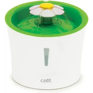Catit Flower Fountain with Triple Action Filter, Cat Drinking Water Fountain, 3 L