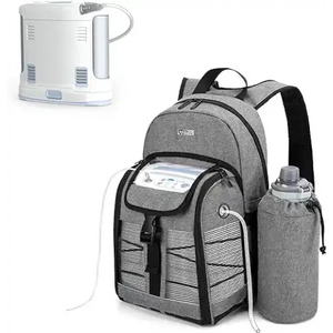 CURMIO Portable Oxygen Concentrator Backpack, POC Carrying Bag Compatible for Inogen, OxyGo and Caire Units, Bag Only, Gray (Patent Pending)
