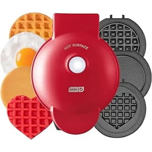 DASH Multimaker Mini System - Waffle Maker with Five 4” Removable Plates
