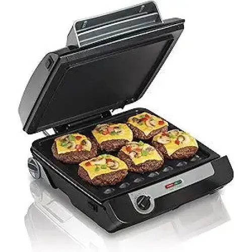 Hamilton Beach 4-in-1 Indoor Grill & Electric Griddle Combo with Bacon Cooker - Contact Grills