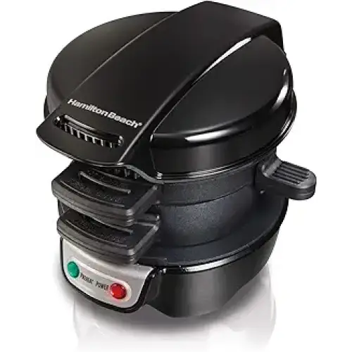 Hamilton Beach Breakfast Sandwich Maker with Egg Cooker Ring - Sandwich Makers