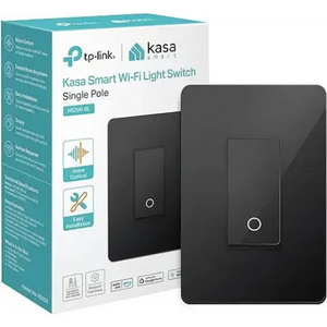 TP-LINK Kasa-Smart Light Switch, Single Pole 2.4GHz Wi-Fi Light Switch Compatible with Alexa and Google Home