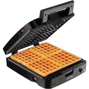 KRUPS Waffle Maker, Stainless Steel, 4 Slices