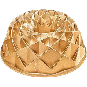 NutriChef 9-Inch Bundt Cake Pan - Thick and Heavy Cast Aluminum Bakeware